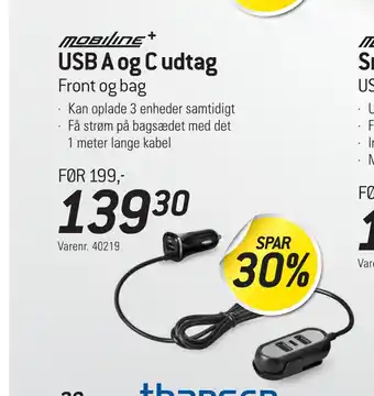 Thansen Usb a og c udtag tilbud