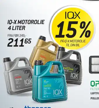 Thansen Iq-x motorolie 4 liter tilbud