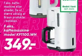 Bilka Kaffemaskine model kf1100.wh tilbud