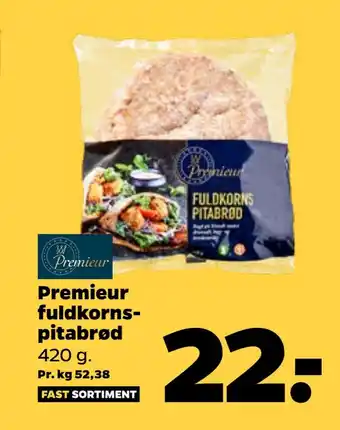Netto Premieur fuldkornspitabrød tilbud