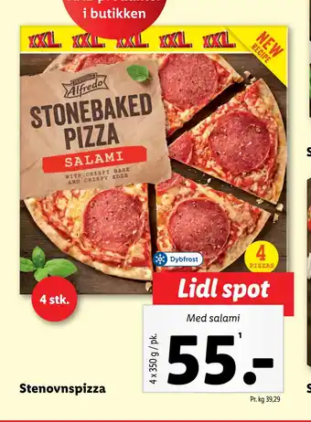 Lidl Stenovnspizza tilbud