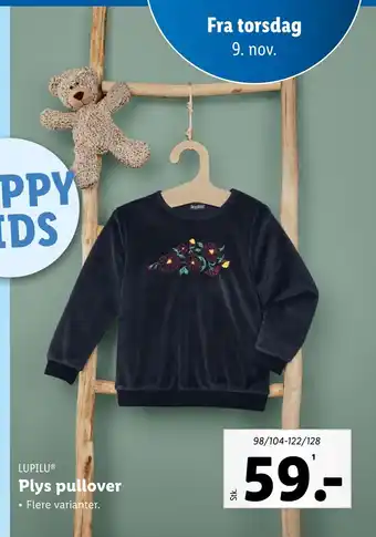 Lidl Plys pullover tilbud