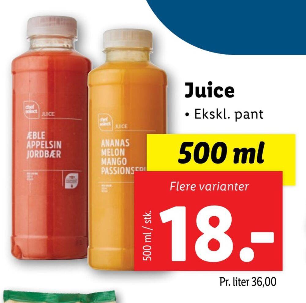 Juice tilbud hos Lidl