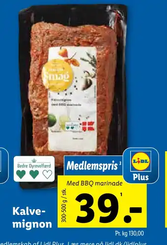 Lidl Kalvemignon tilbud