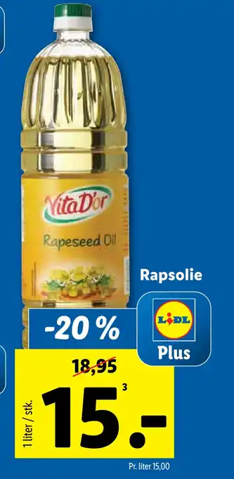 Lidl Rapsolie tilbud