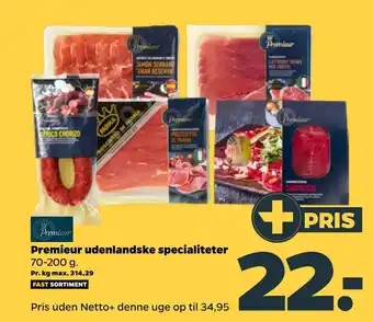 Netto Premieur udenlandske specialiteter tilbud