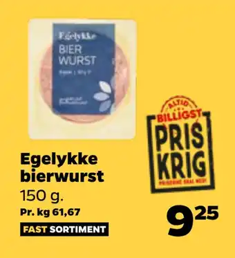 Netto Egelykke bierwurst tilbud