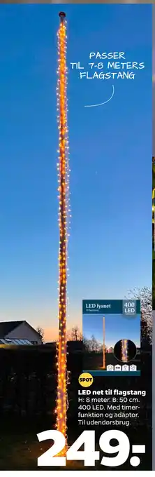 Netto Led net til flagstang tilbud