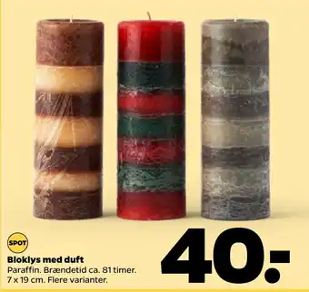 Netto Bloklys med duft tilbud