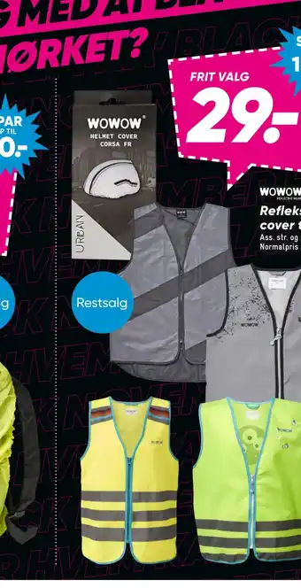 Bilka Refleksvest og cover til hjelm tilbud
