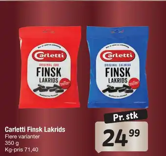 Fakta Tyskland Carletti finsk lakrids tilbud