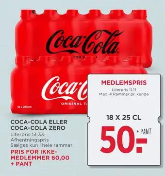 MENY Coca-cola eller coca-cola zero tilbud