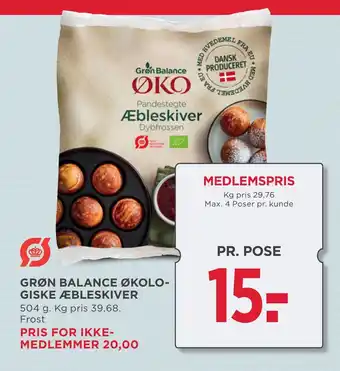 MENY Grøn balance økologiske æbleskiver tilbud