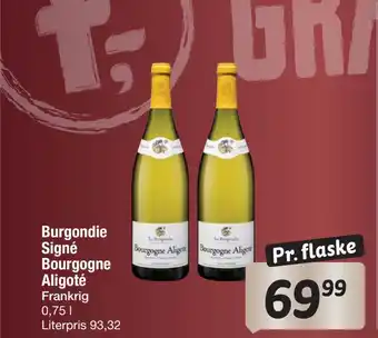 Fakta Tyskland Burgondie signé bourgogne aligoté tilbud