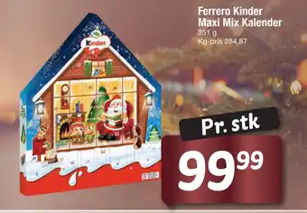 Fakta Tyskland Ferrero kinder maxi mix kalender tilbud