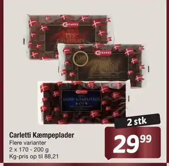 Fakta Tyskland Carletti kæmpeplader tilbud