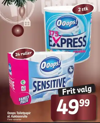 Fakta Tyskland Ooops toiletpapir el. køkkenrulle tilbud