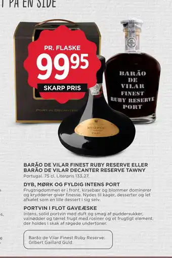 MENY Barão de vilar finest ruby reserve eller barão de vilar decanter reserve tawny tilbud