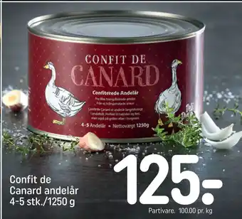 REMA 1000 Confit de canard andelår 4-5 stk./1250 g tilbud