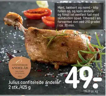 REMA 1000 Julius confiterede andelår 2 stk./425 g tilbud