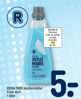 REMA 1000 Rema 1000 skyllemiddel frisk duft 1 liter tilbud