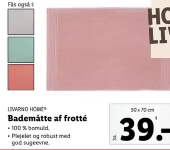Lidl Bademåtte af frotté tilbud