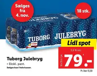 Lidl Tuborg Julebryg tilbud