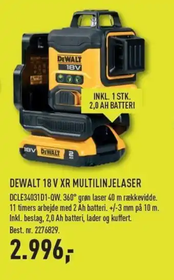 Johannes Fog DEWALT 18 V XR MULTILINJELASER tilbud