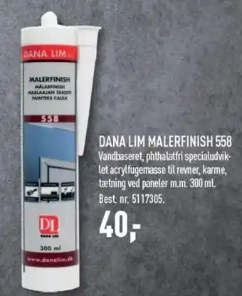 Johannes Fog DANA LIM MALERFINISH 558 tilbud