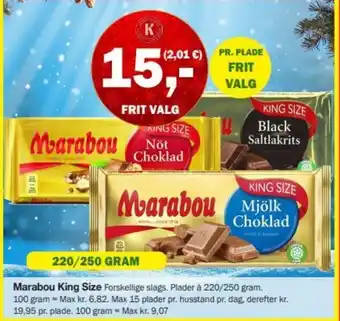 Købmandsgården Marabou King Size tilbud