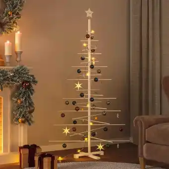 Dekorativt juletræ 180 cm massivt fyrretræ