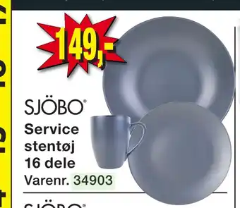 Harald Nyborg Service stentøj 16 dele tilbud
