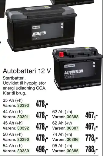 Harald Nyborg Autobatteri 12 v tilbud