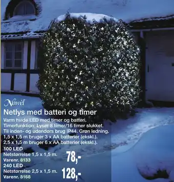 Harald Nyborg Netlys med batteri og timer tilbud