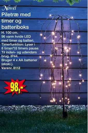 Harald Nyborg Piletræ med timer og batteriboks tilbud
