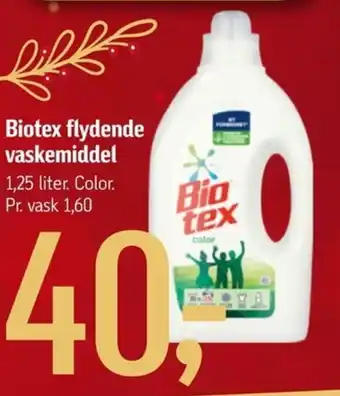 Føtex Biotex flydende vaskemiddel tilbud