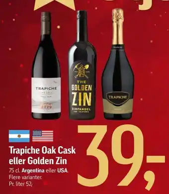 Føtex Trapiche Oak Cask eller Golden Zin tilbud