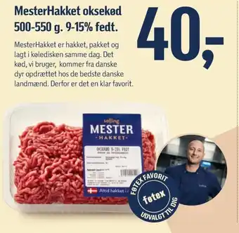 Føtex MesterHakket oksekød 500-550 g. 9-15% fedt. tilbud