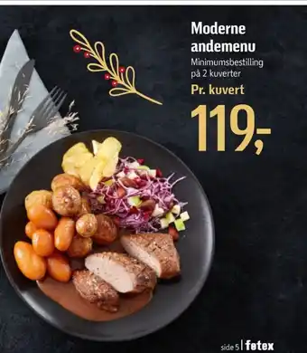 Føtex Moderne andemenu tilbud