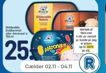 Netto Skildpadde, Guldkaramel eller Astronaut is 750 ml tilbud