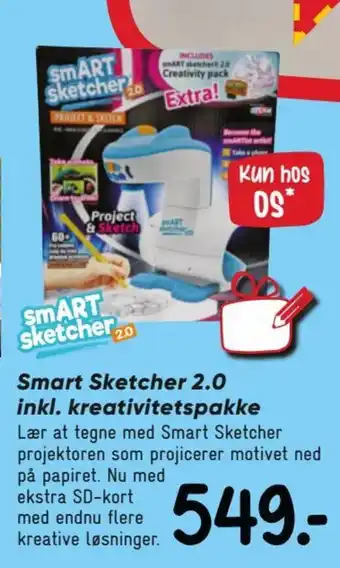 Bilka Smart Sketcher 2.0 inkl. kreativitetspakke tilbud