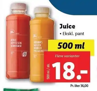 Lidl Juice tilbud