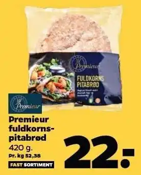 Netto Premieur fuldkorns-pitabrød tilbud