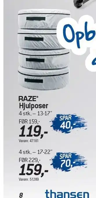 Thansen Hjulposer tilbud