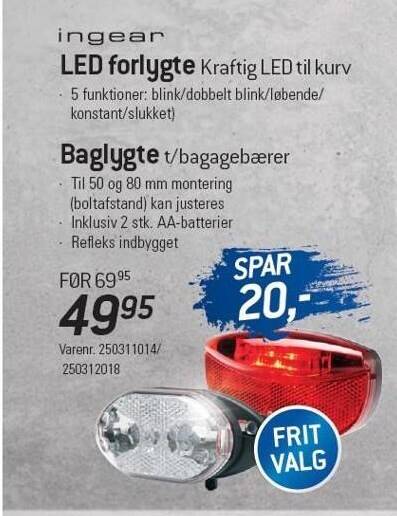 Ingear Led Forlygte Eller Baglygte Tilbud Hos Thansen