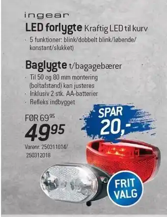 Thansen Ingear led forlygte eller baglygte tilbud