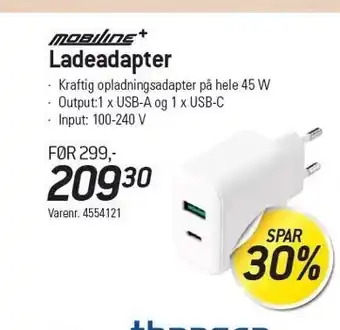Thansen Mobiline ladeadapter tilbud