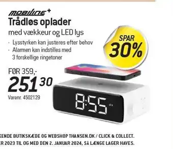 Thansen Mobiline trådløs oplader tilbud