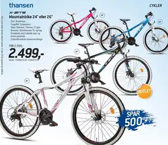 Thansen X-zite mountainbike 24 eller 26 tilbud