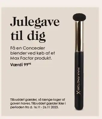 Matas Få en concealer blender ved køb af et max factor produkt tilbud